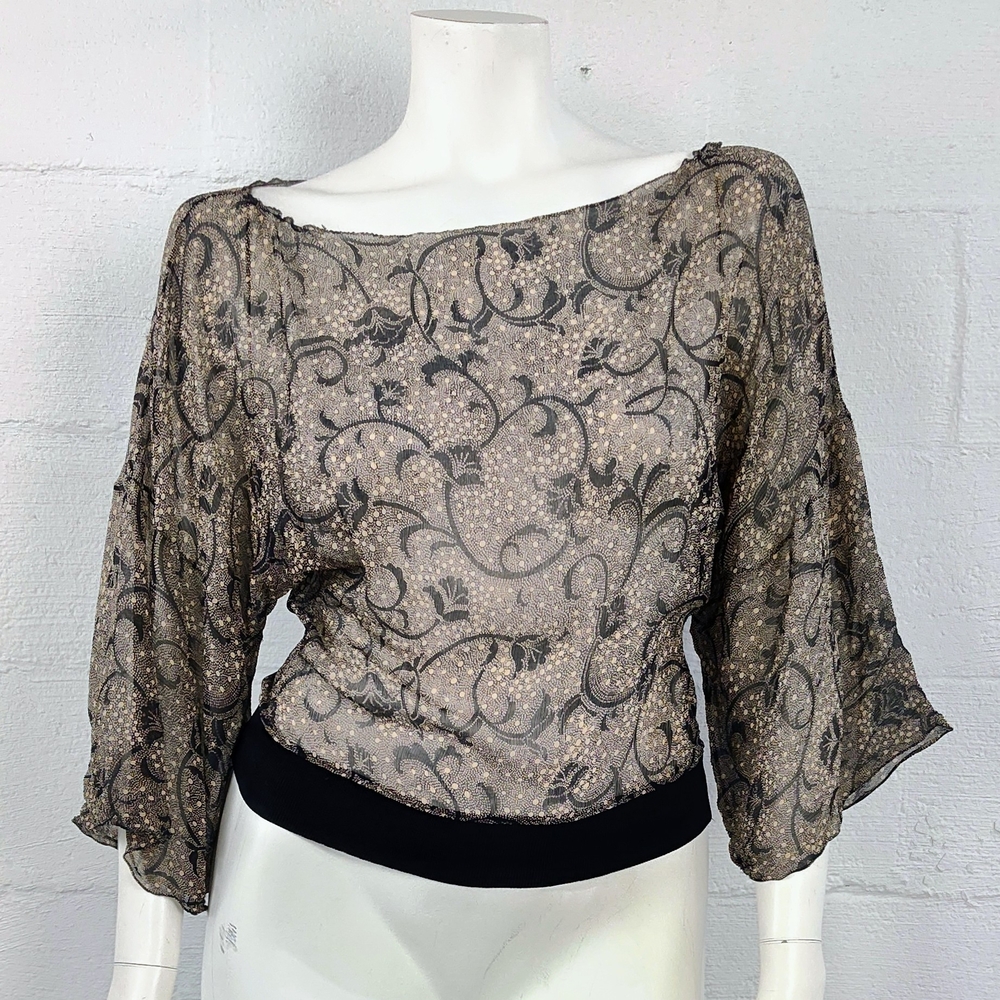 Vintage Y2K The Limited Sheer Silk Blouse